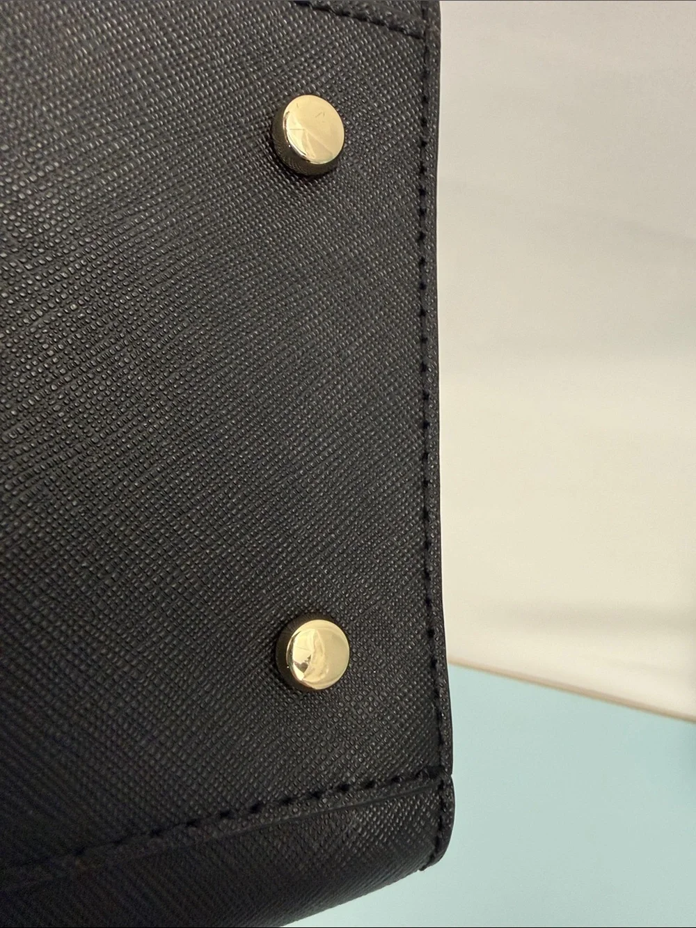 Kate Spade Cedar Street Jensen Black Leather Tote with Gold Hardware